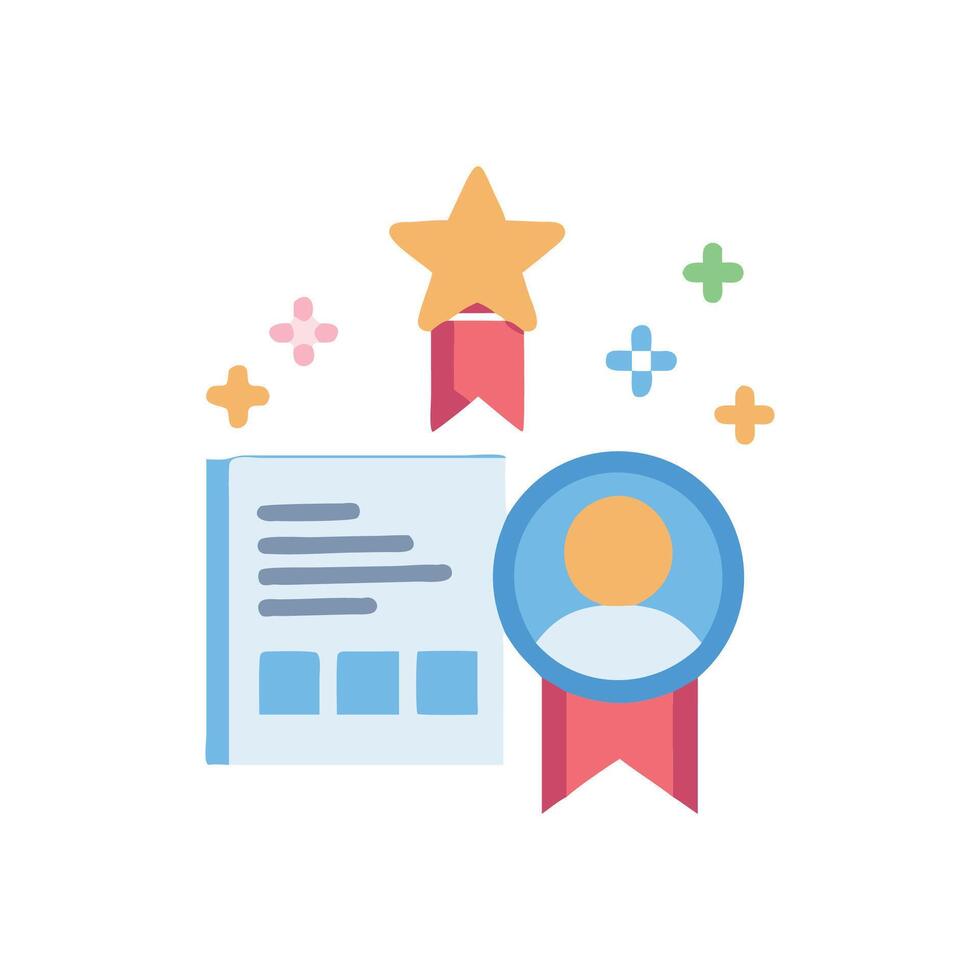 Recognition Achievement Icon for Student Awards vector