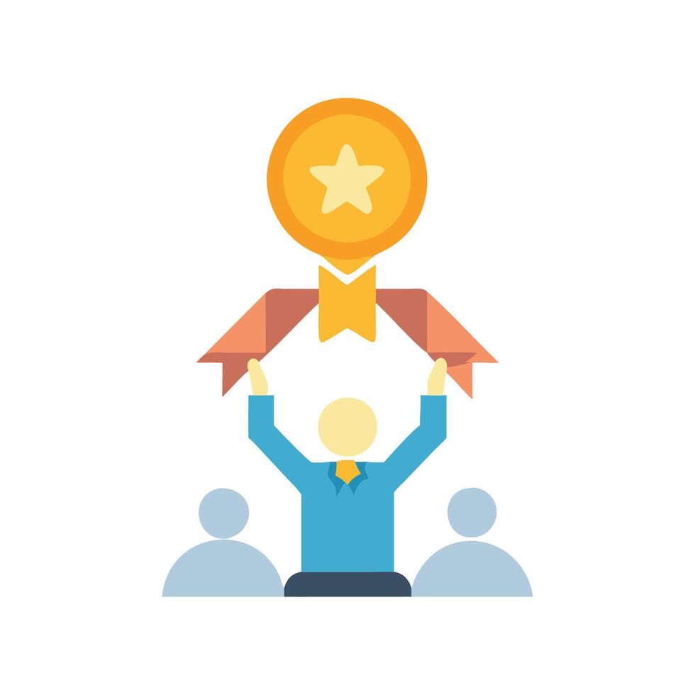Modern Achievement Icon for Personal Growth vector