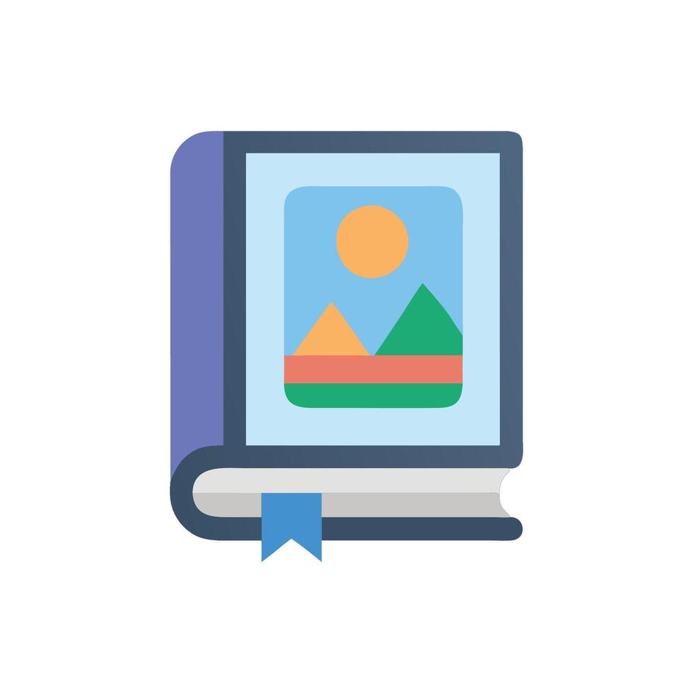 Modern Art Book Icon for Educational Use vector