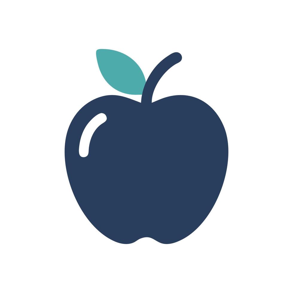 Stylish Apple Icon Graphic vector