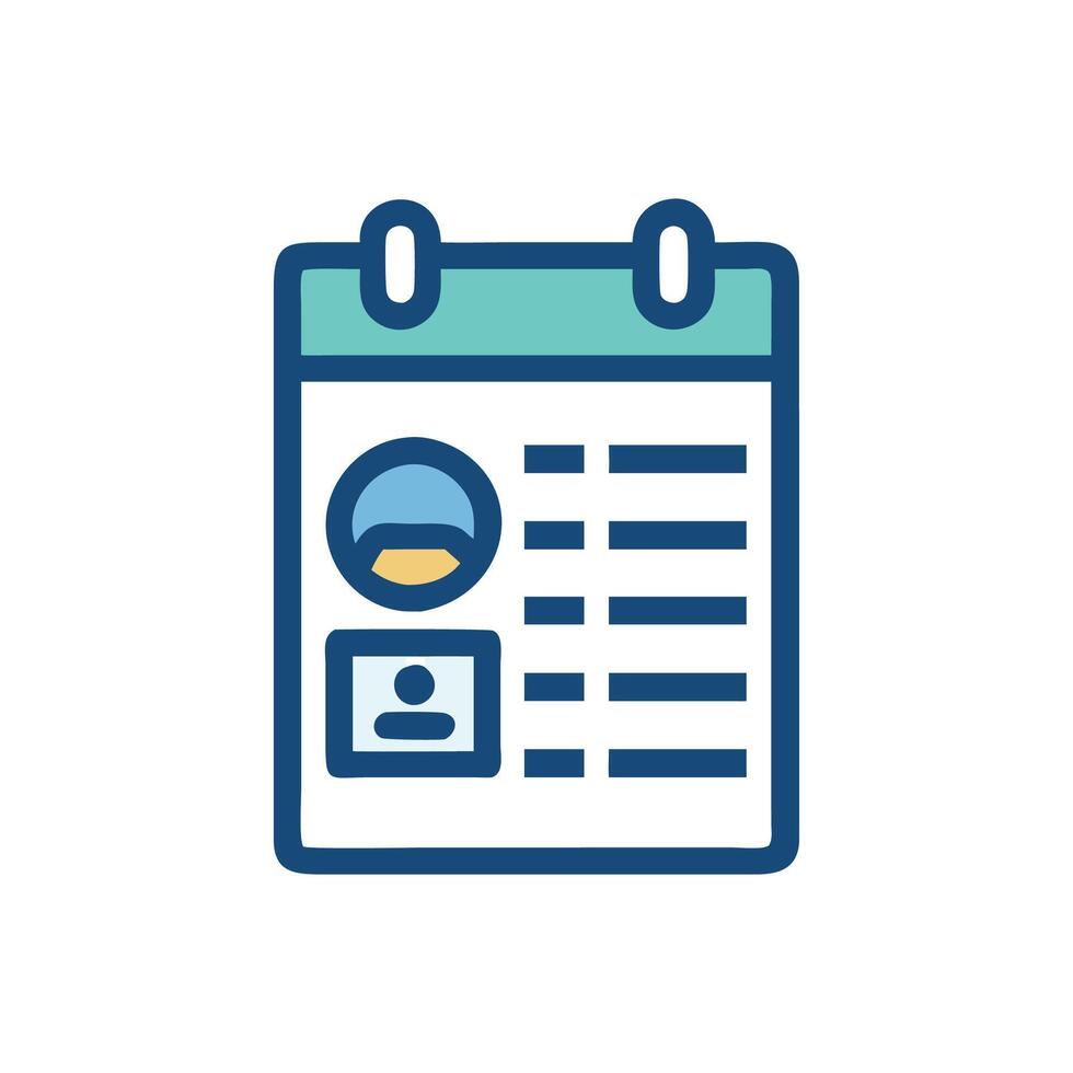 Modern Attendance Sheet Icon for Student Monitoring vector