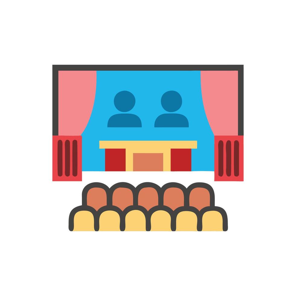 Modern Auditorium Icon for Theatrical Performances vector