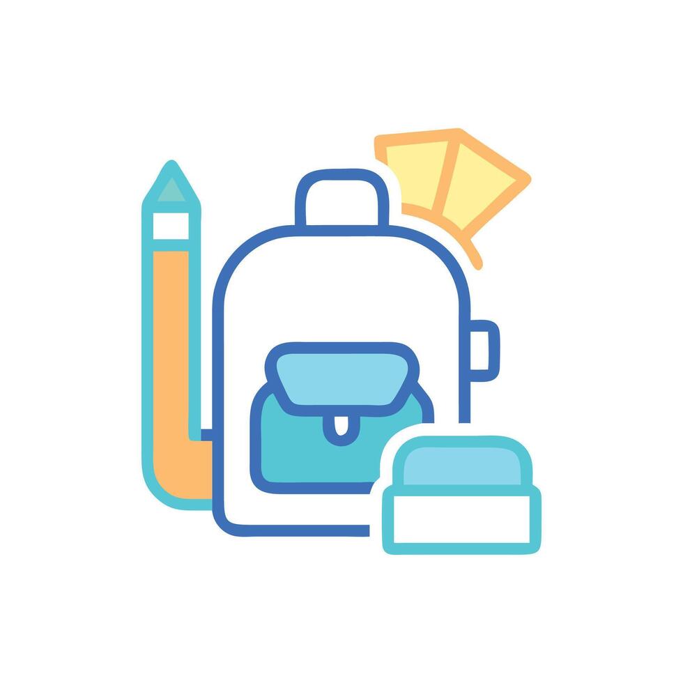 Dynamic Back to School Icon for Academic Year vector