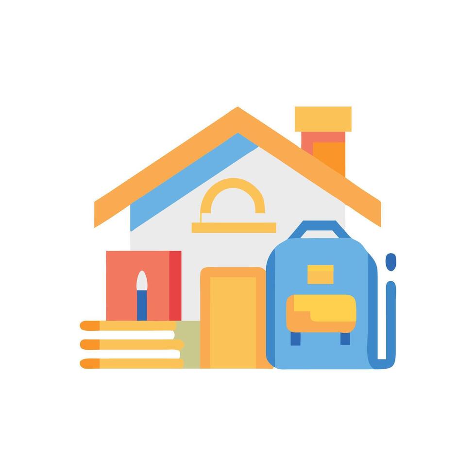 Back to School Icon for Educational Activities vector