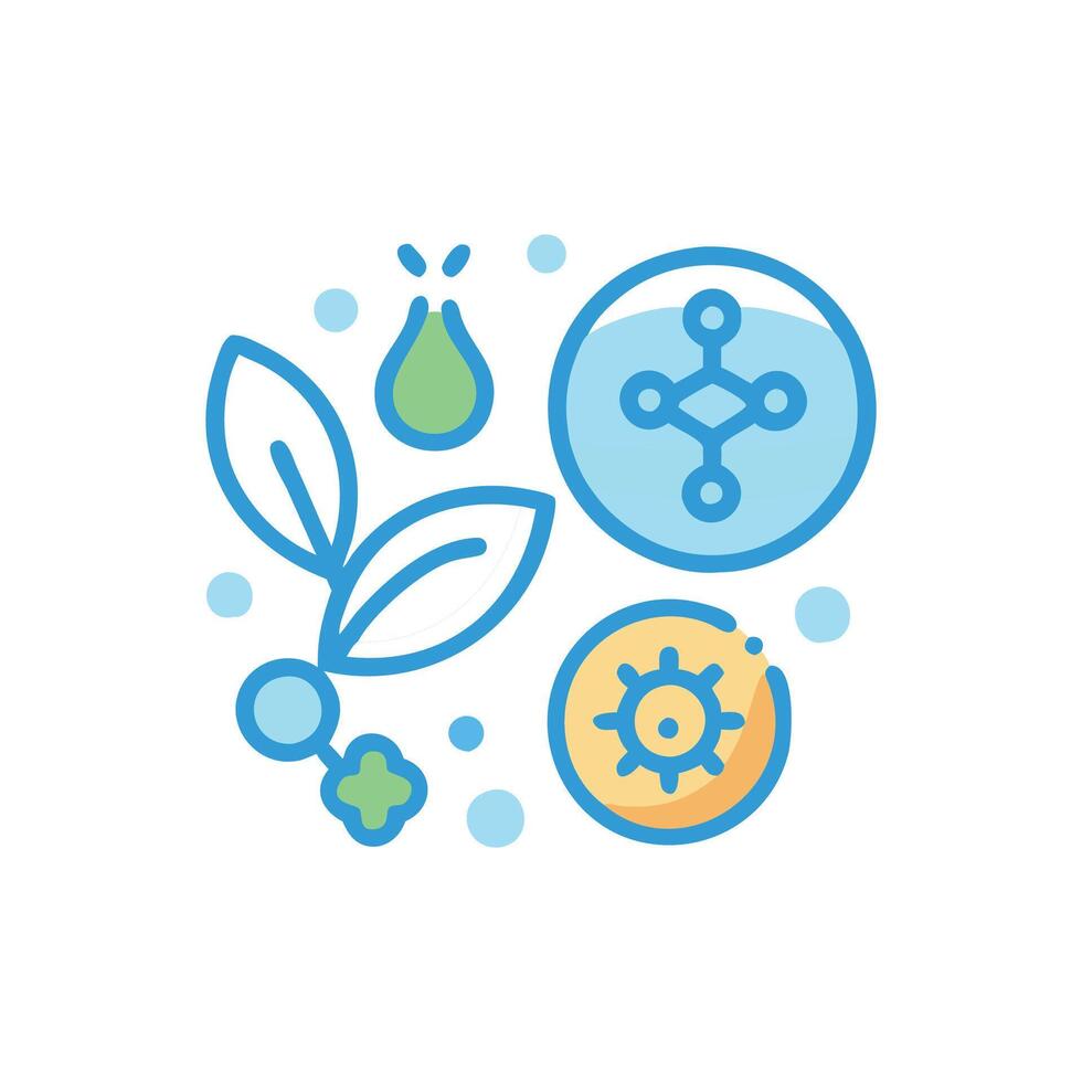 Interactive Biology Icon for Engaging Learning vector