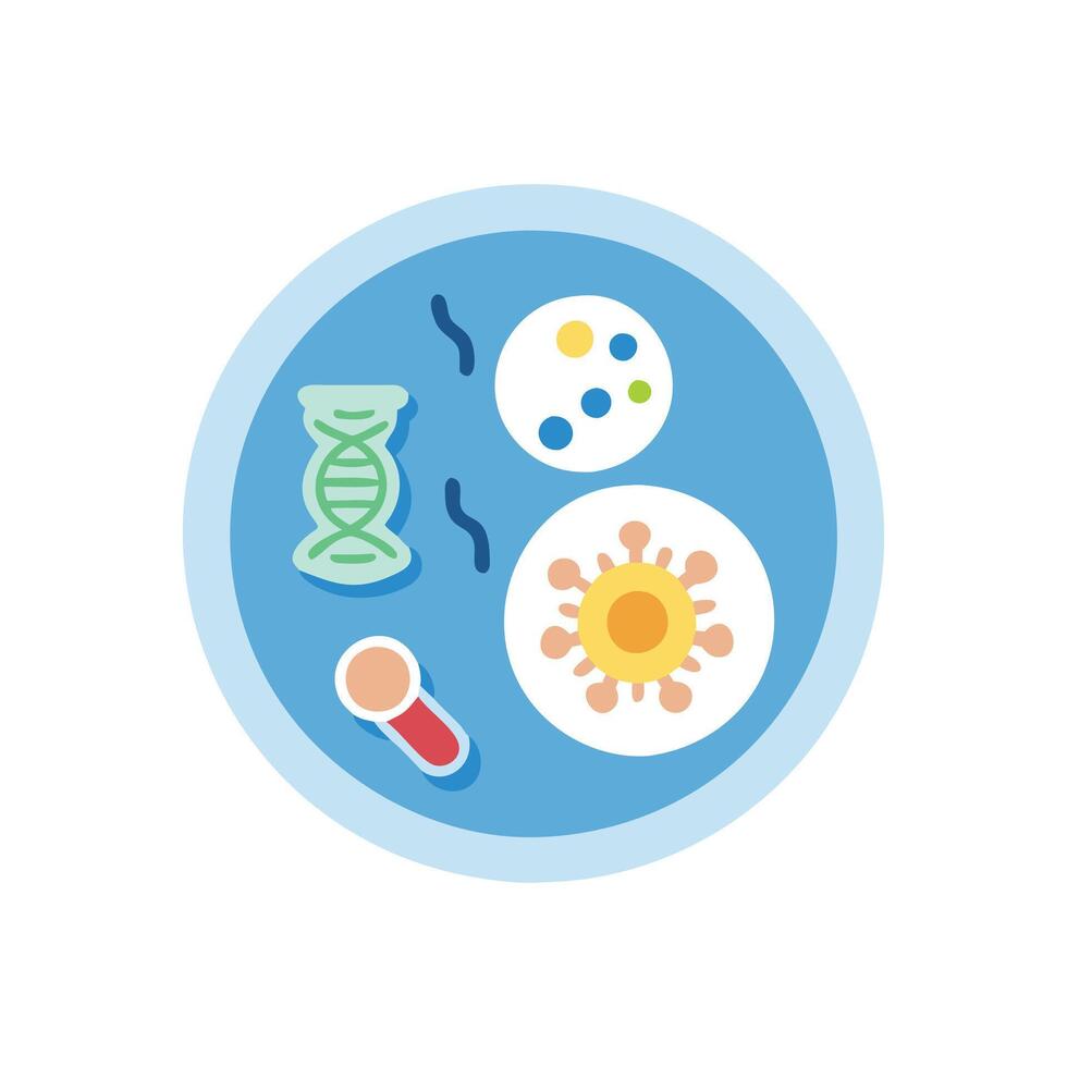 Modern Biology Lab Icon for Scientific Studies vector
