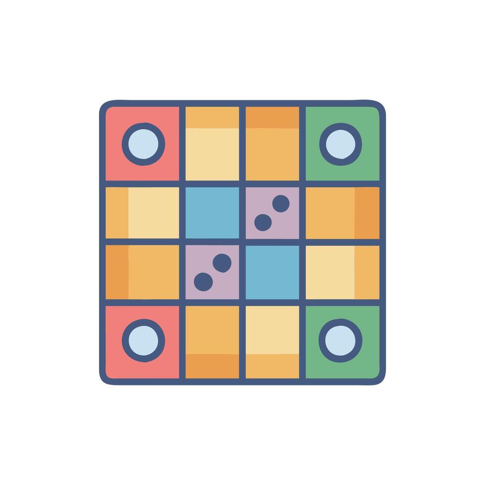 Board Game Icon for Fun Activities vector