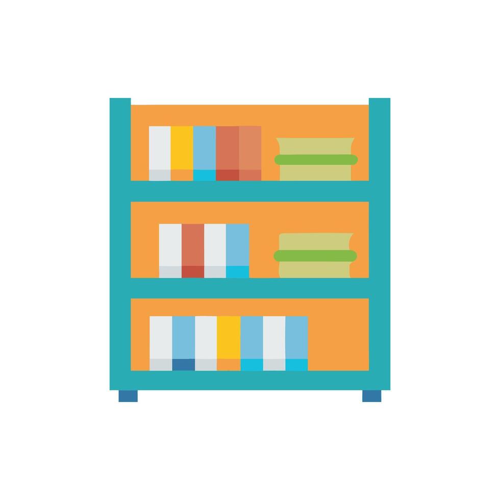 Versatile Bookshelf Icon for Organization vector