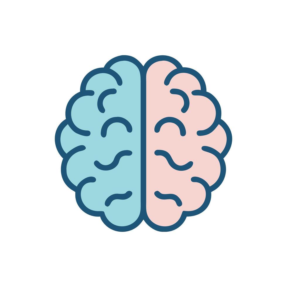 Brain Icon for Cognitive Science vector