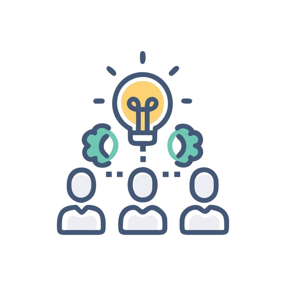 Modern Illustration of Brainstorm vector