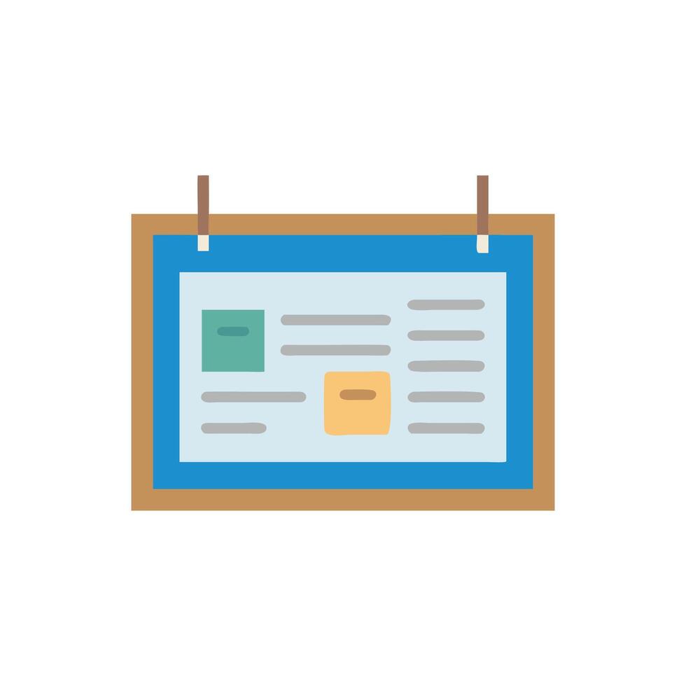 Bulletin Board Icon for Announcements vector