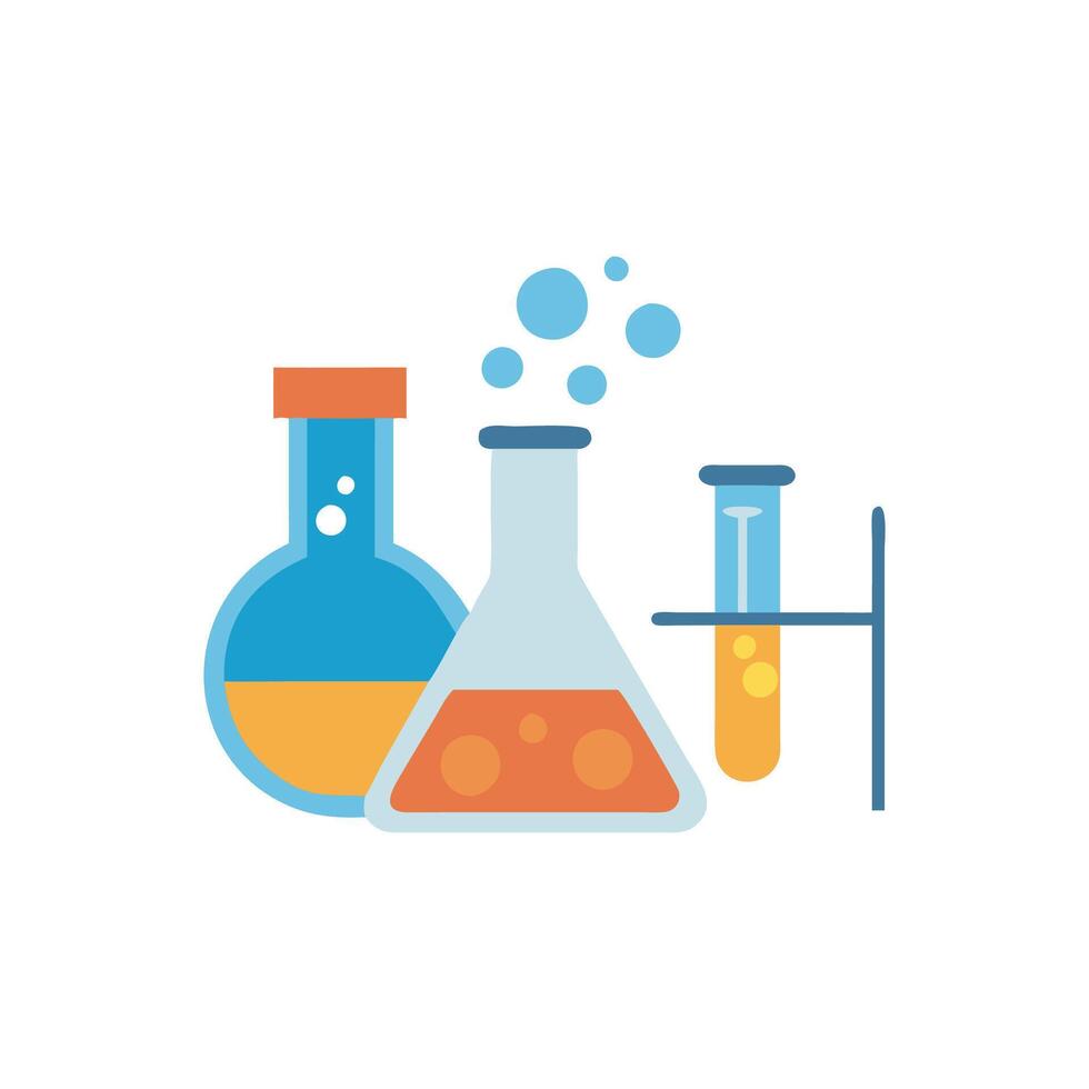 Chemistry Lab Icon for Science Education vector