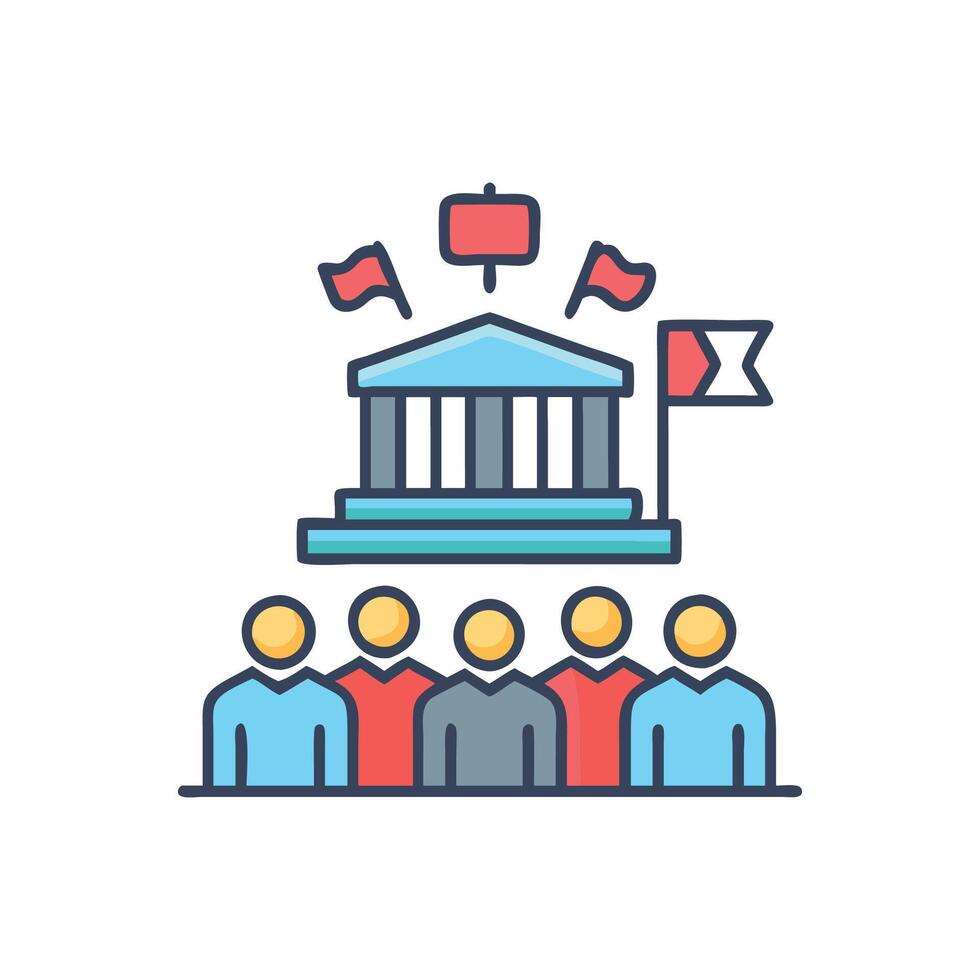 Civics Icon for Social Studies Education vector