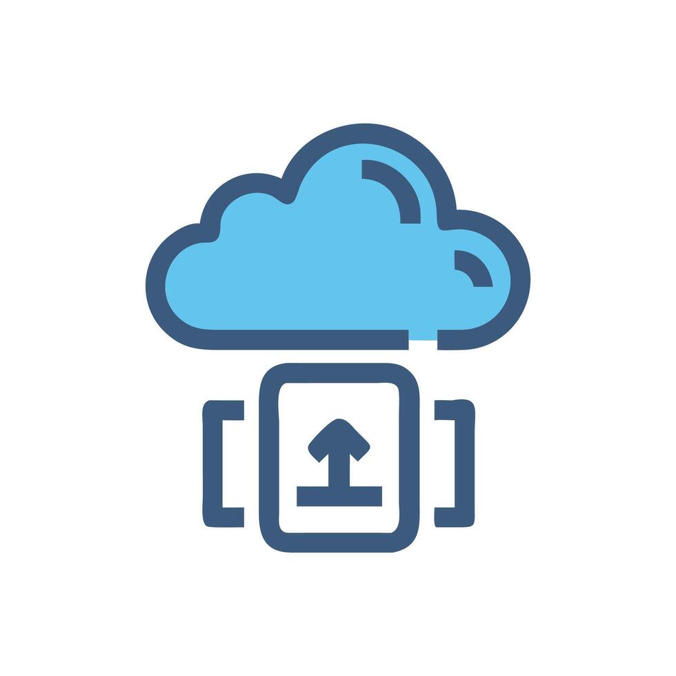 Modern Illustration of Cloud Storage vector