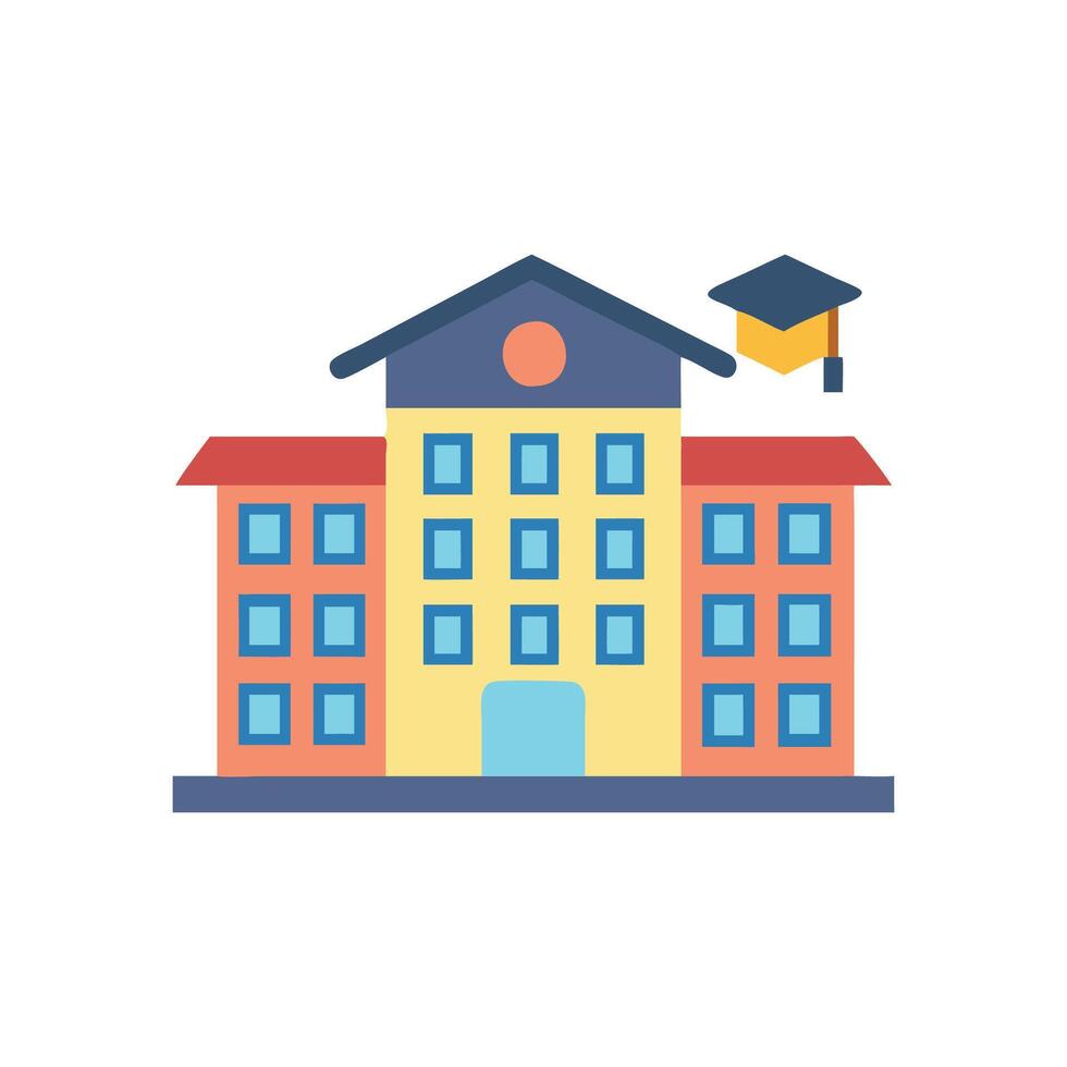 Modern Illustration of College vector
