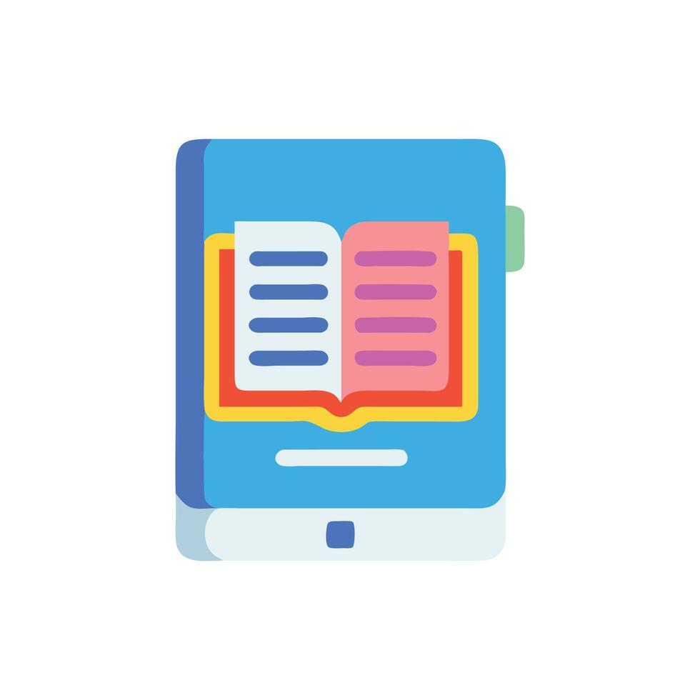 Modern Illustration of Digital Book vector