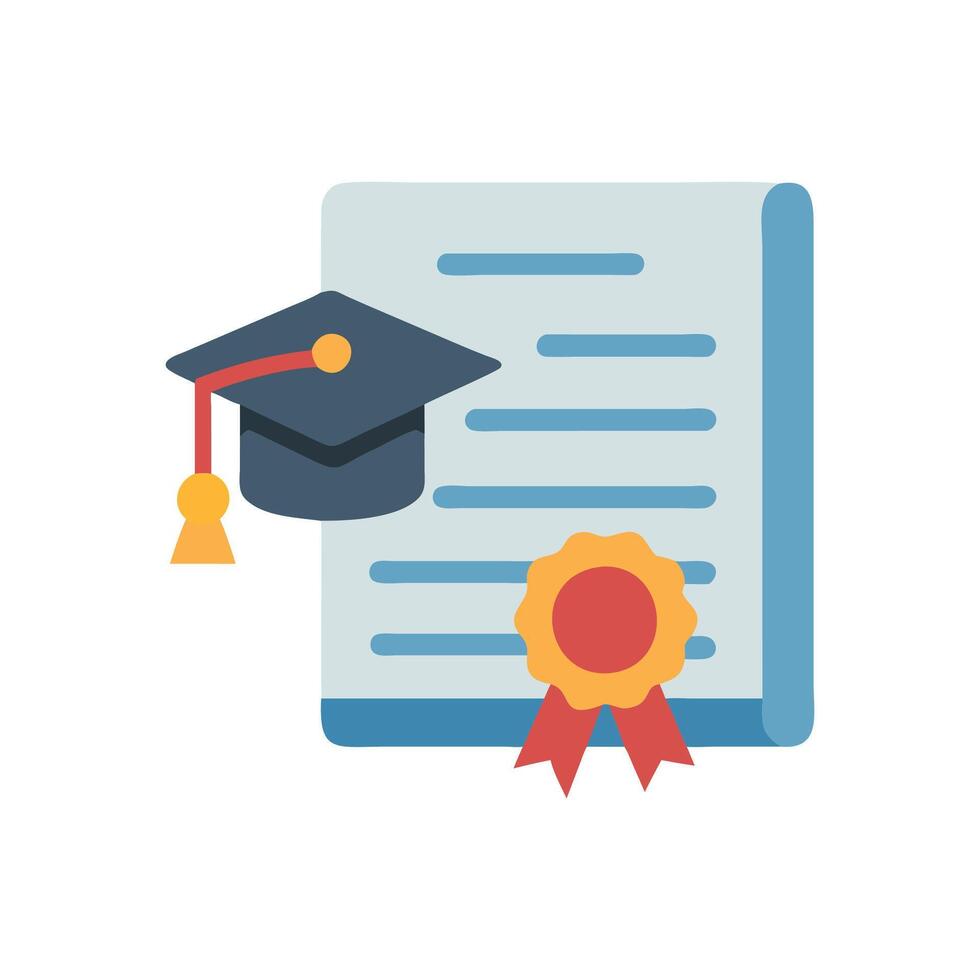 Creative Diploma Icon for Awards vector