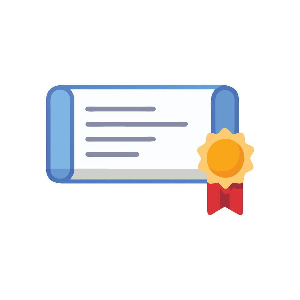 Stylish Diploma Icon for Educational Use vector