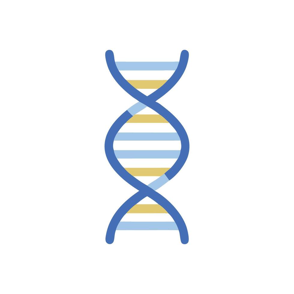 Modern DNA Strand Icon for Academic Use vector