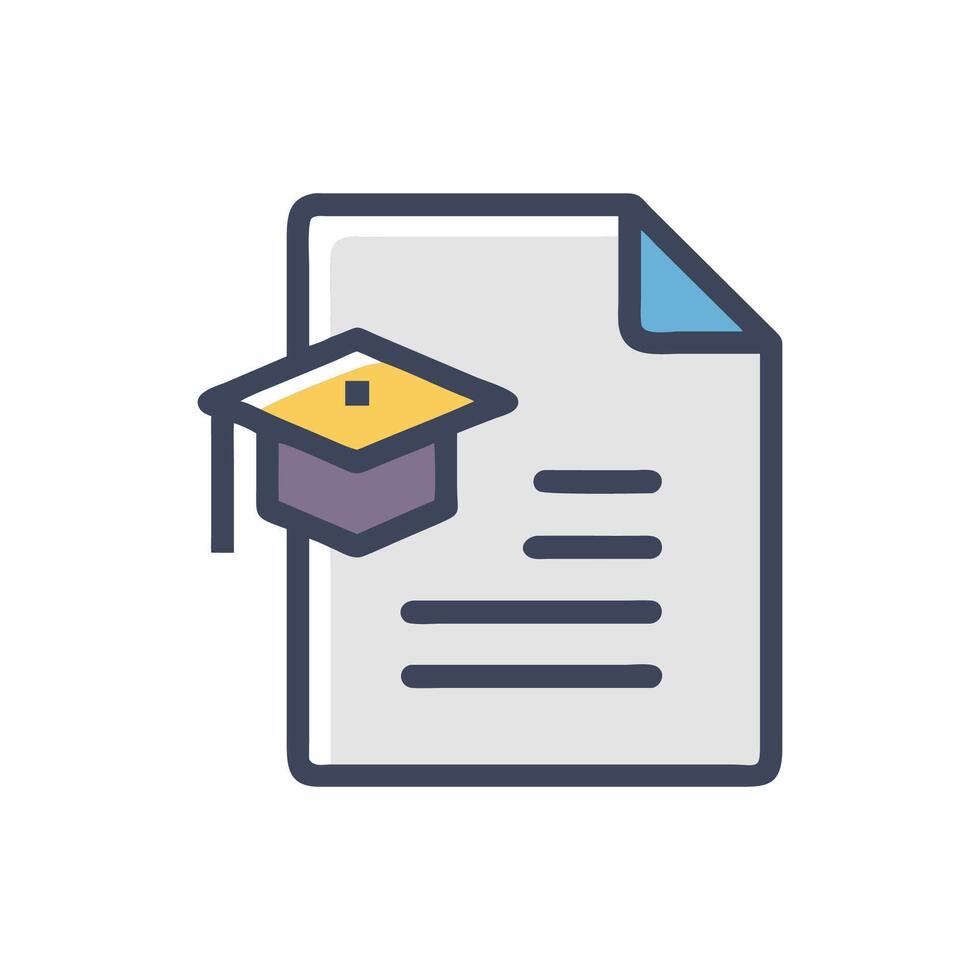 Creative Dissertation Icon for Learning vector