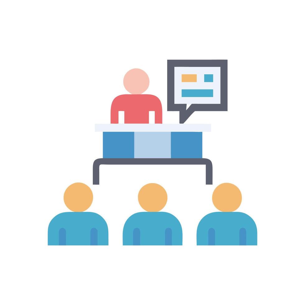 Educational Conference Icon for Learning Events vector