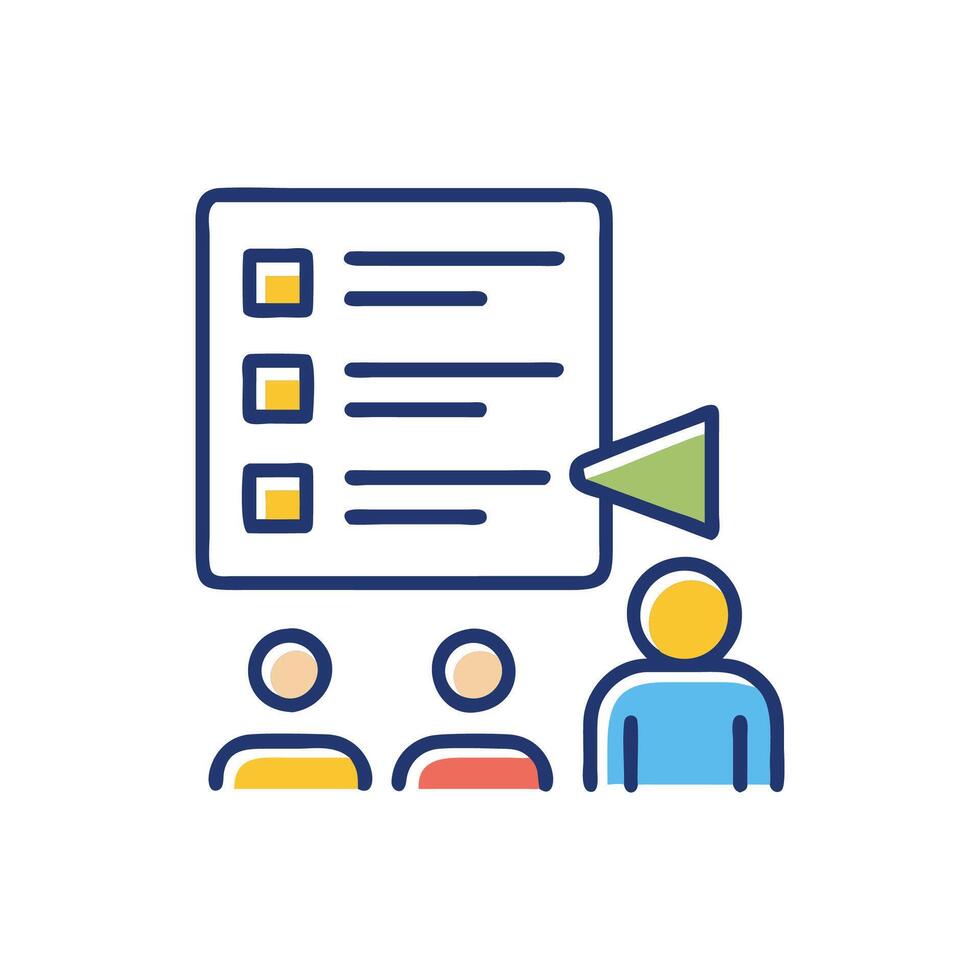 Educational Survey Icon for Feedback vector
