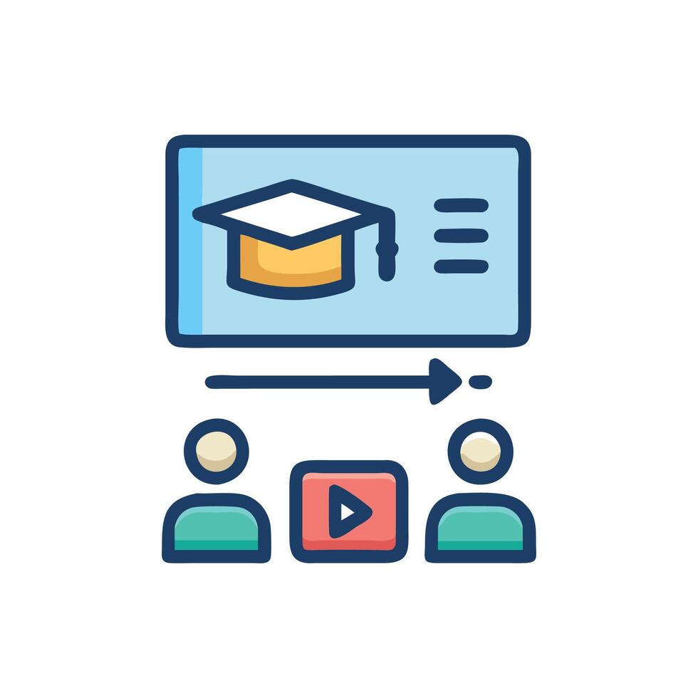 Modern Illustration of Educational Videos vector