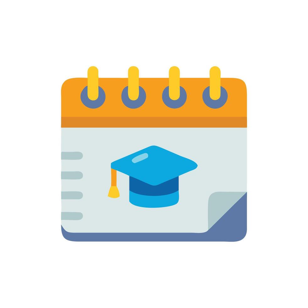Education Calendar Icon for Planning vector