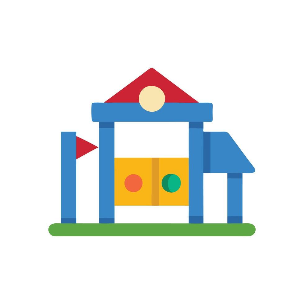 Stylish Education Playground Icon Graphic vector