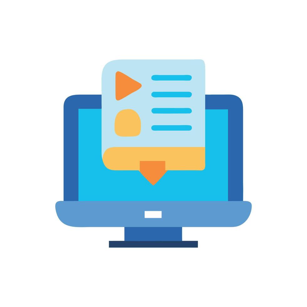 Modern ELearning Icon for Digital Classrooms vector