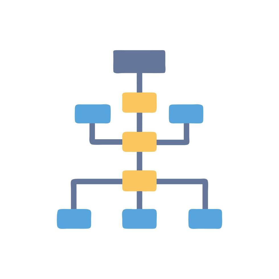 Modern Flowchart Icon for Project Management vector