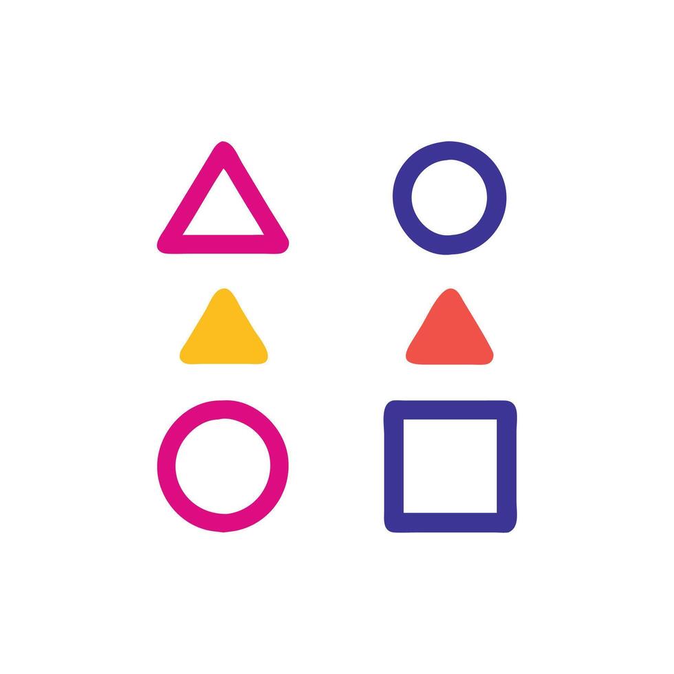 Geometry Shapes Icon for Mathematics Education vector