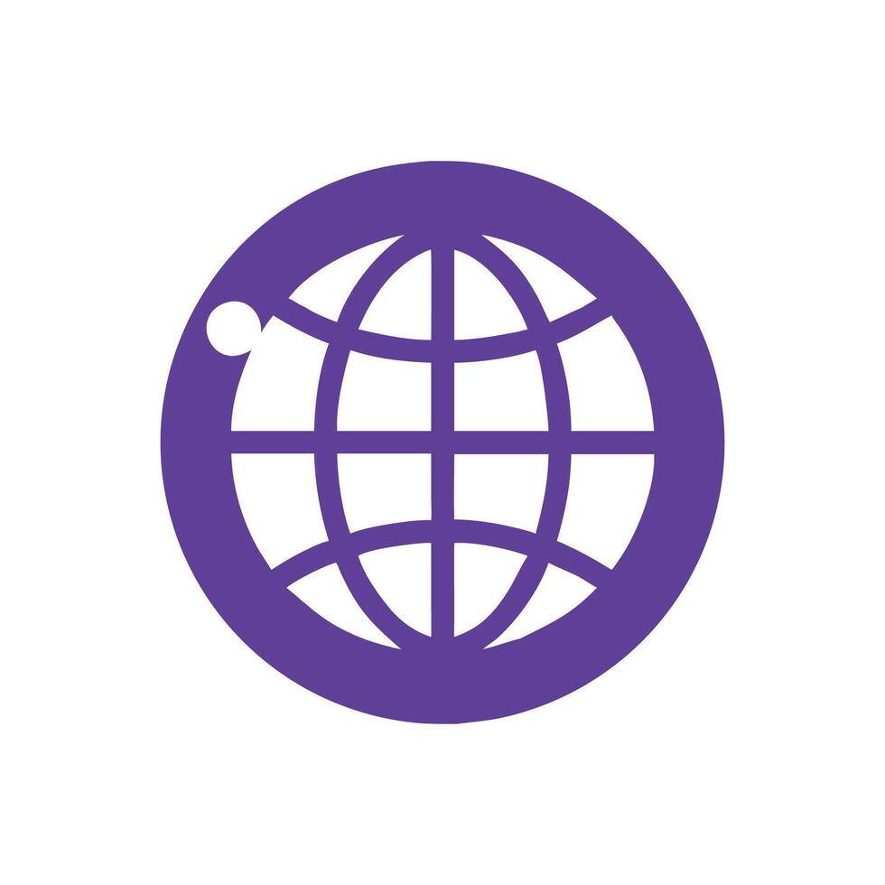 Modern Globe Icon for Geography Education vector