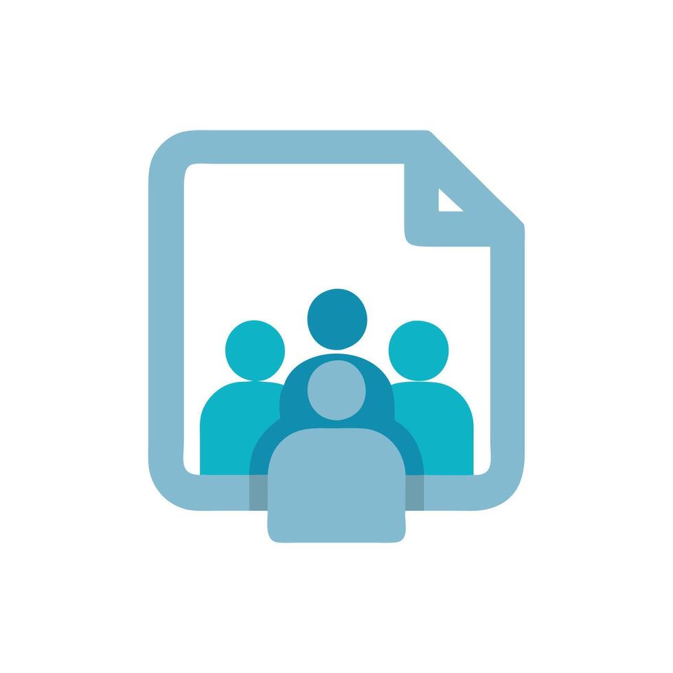 Group Assignment Icon for Collaborative Learning vector