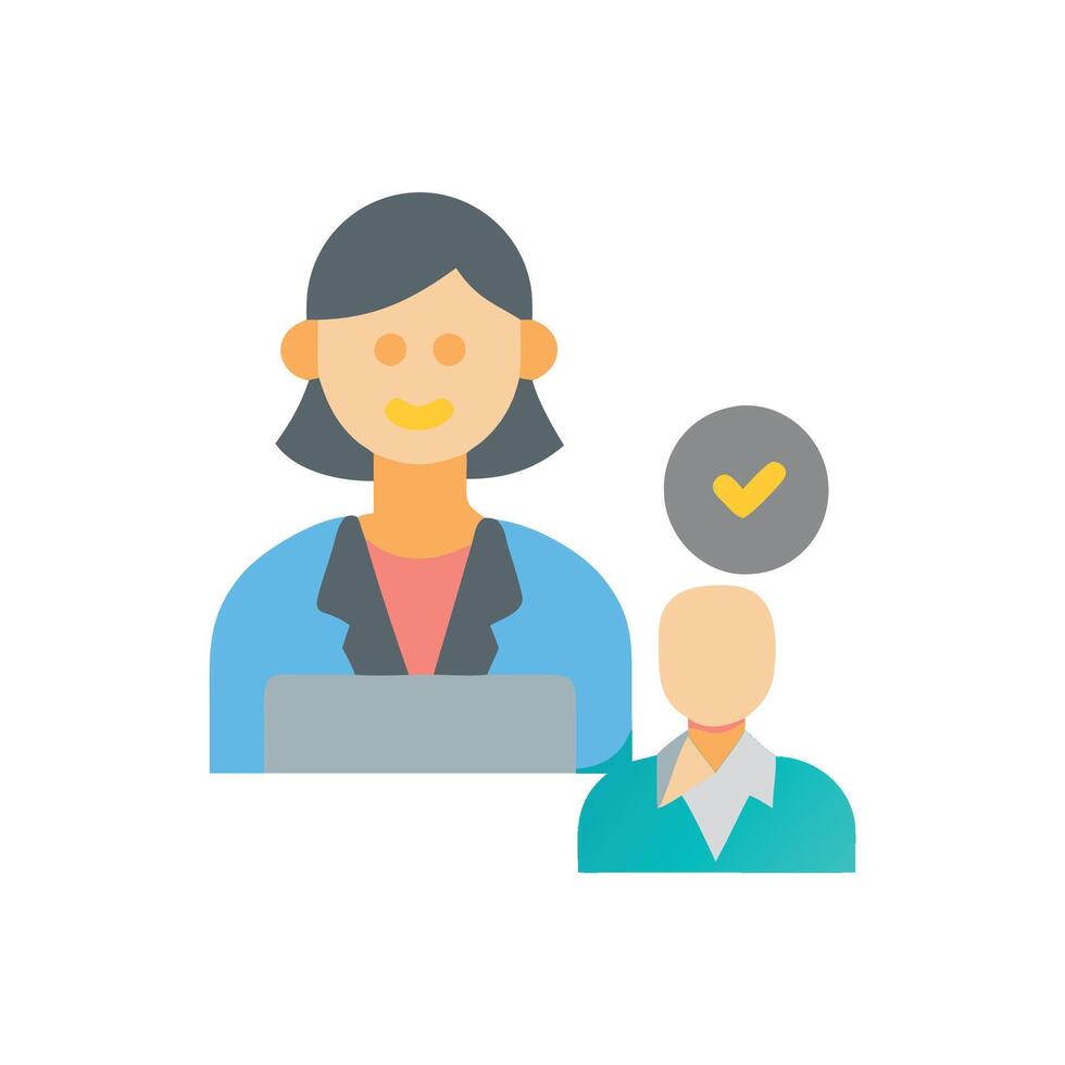 Guidance Counselor Icon for Student Support vector