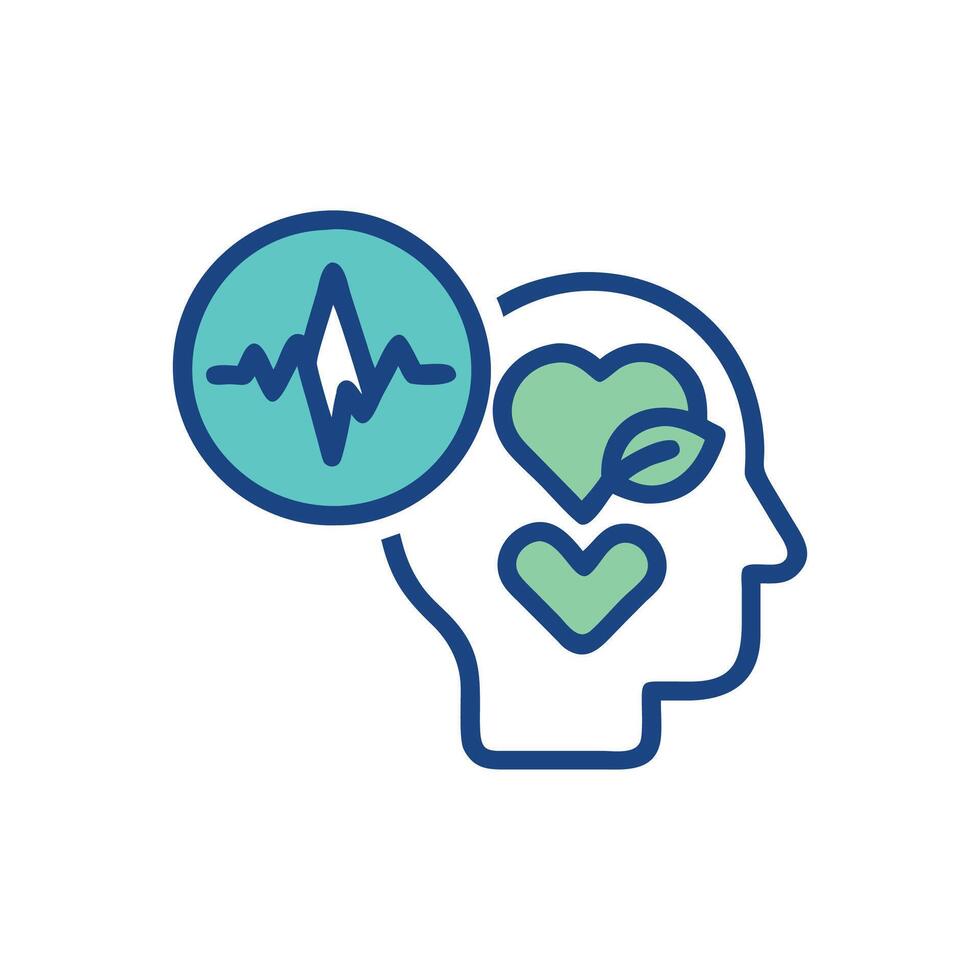 Healthy Mind Icon for Mental Wellness vector