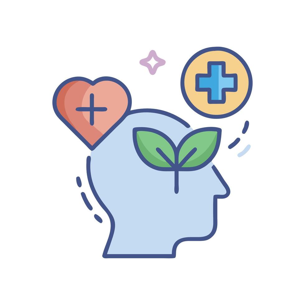 Creative Healthy Mind Icon for Education vector
