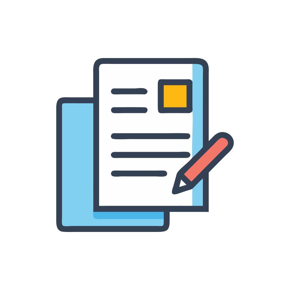 Stylish Homework Icon Graphic vector