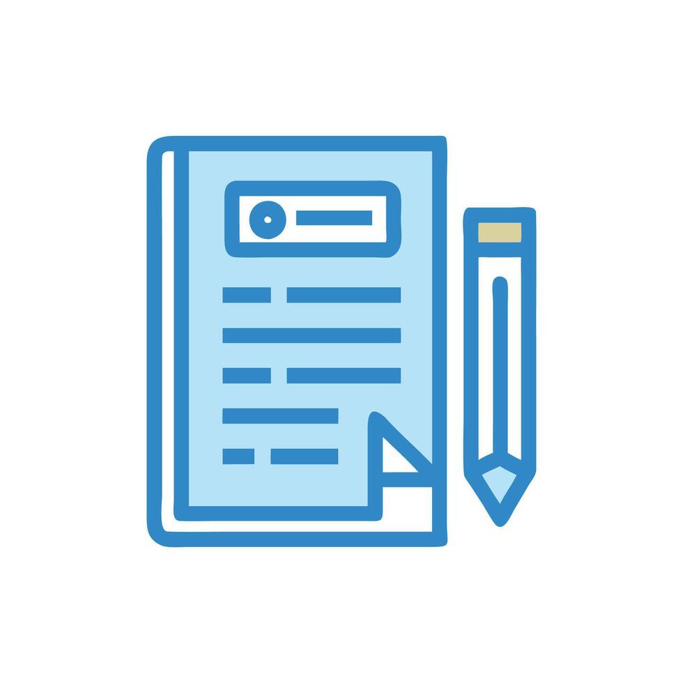 Modern Illustration of Homework vector