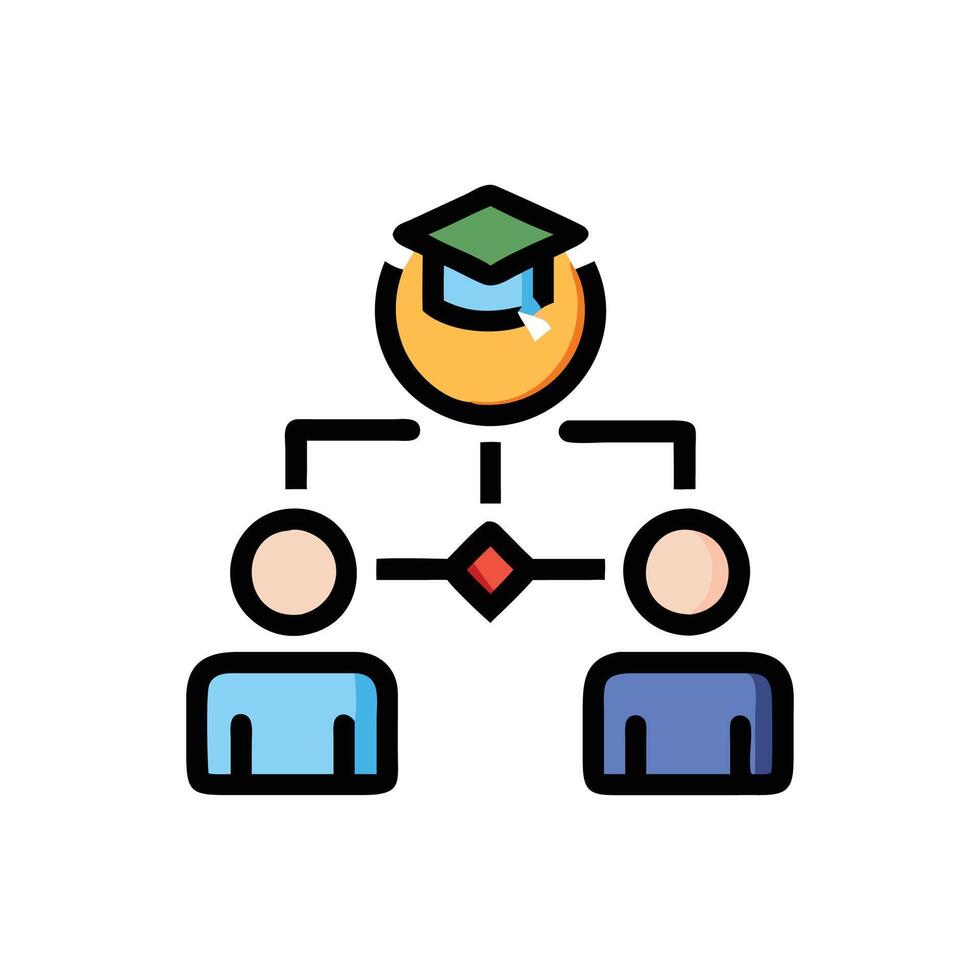 Knowledge Sharing Icon for Collaborative Learning vector