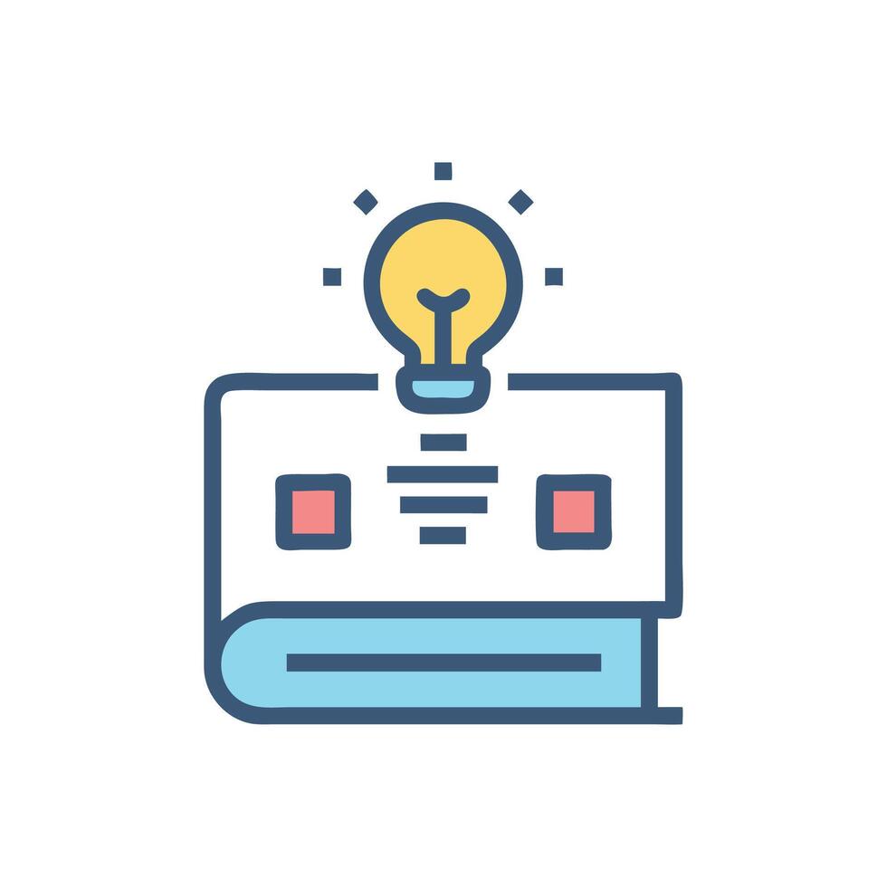 Stylish Knowledge Icon Graphic vector