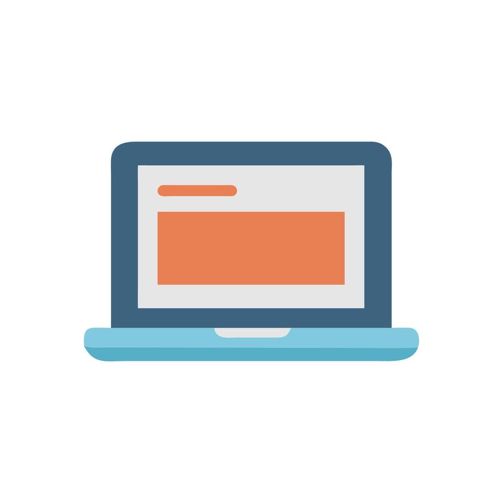 Stylish Laptop Icon Graphic vector