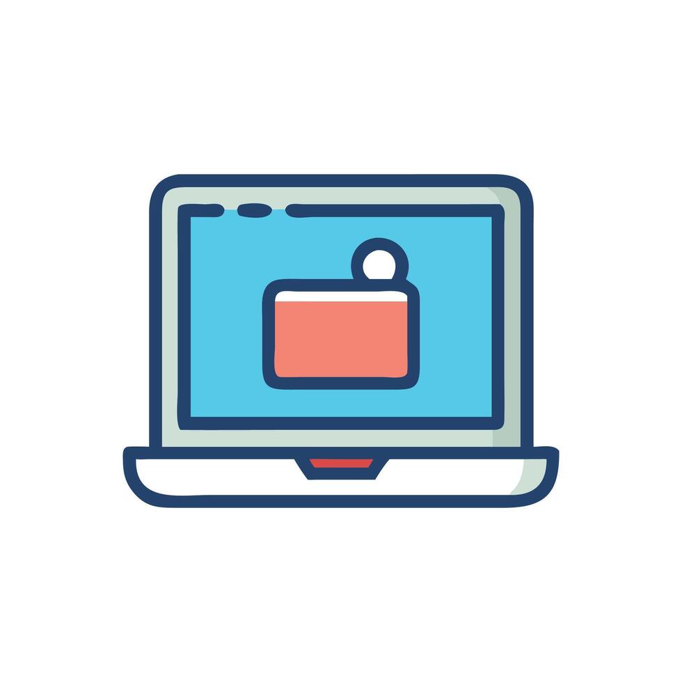Modern Illustration of Laptop vector