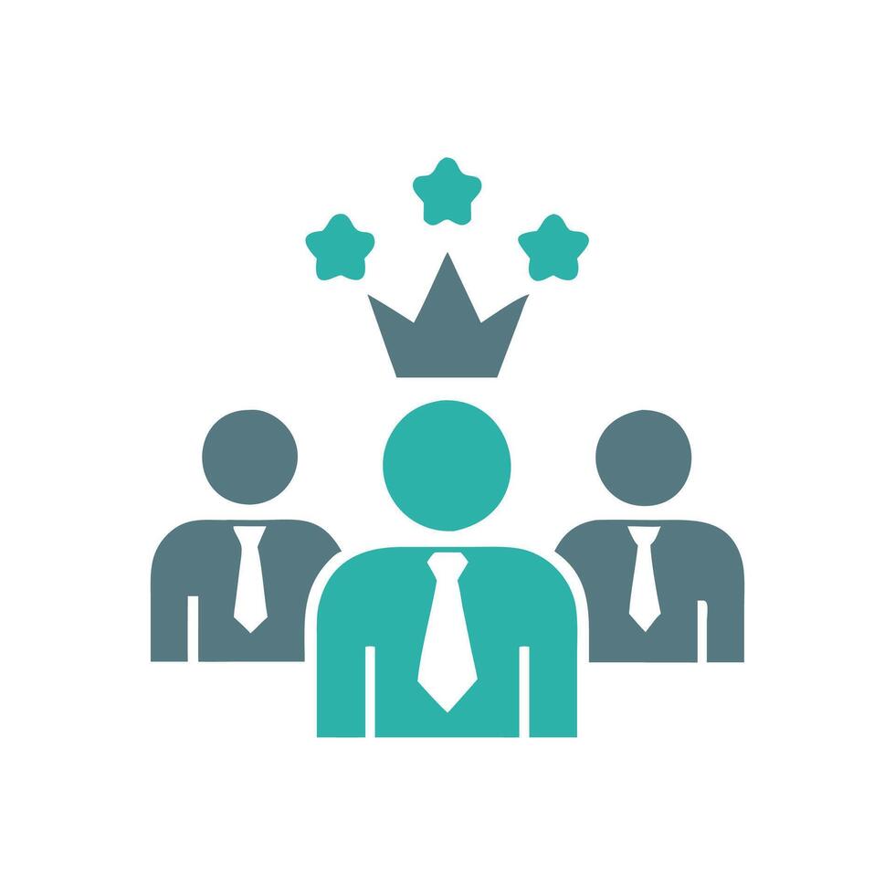Interactive Leadership Icon for Team Building vector