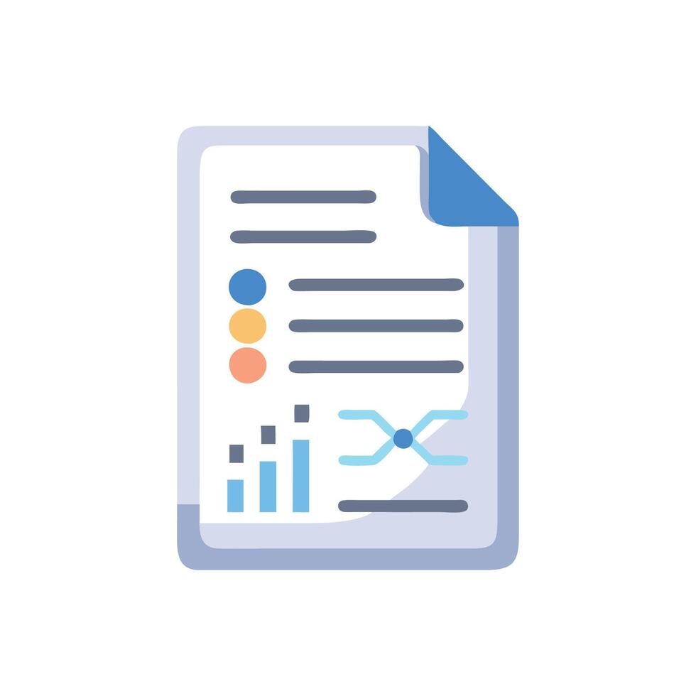 Learning Report Icon for Academic Evaluation vector