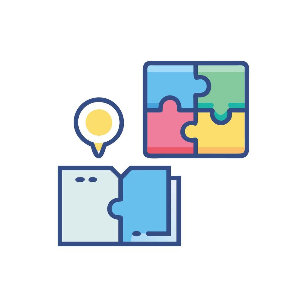 Modern Learning Puzzle Icon for Skill Development vector