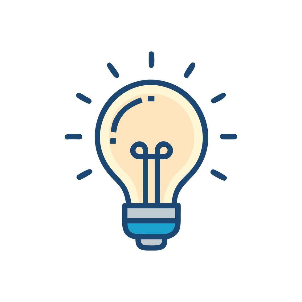 Creative Lightbulb Icon for Learning vector