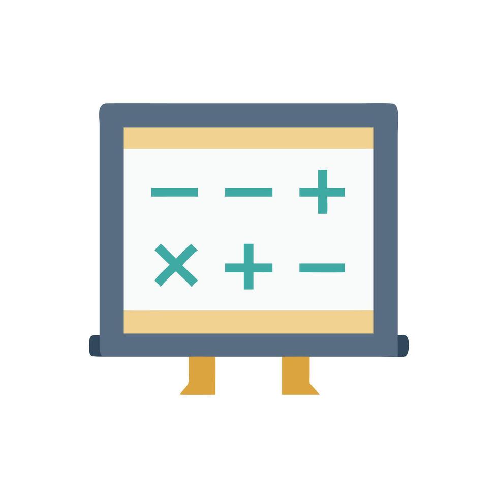 Modern Mathematics Board Icon for Students vector