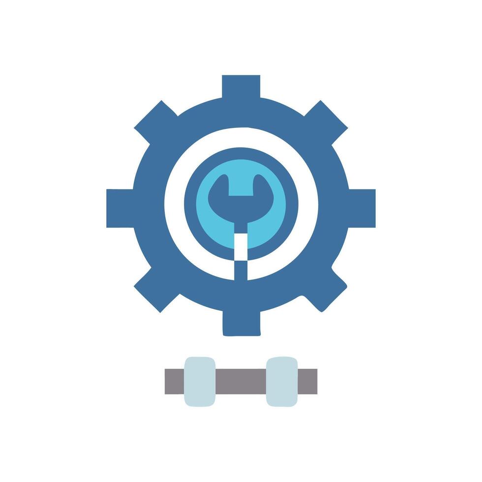 Creative Mechanical Gear Icon for Projects vector