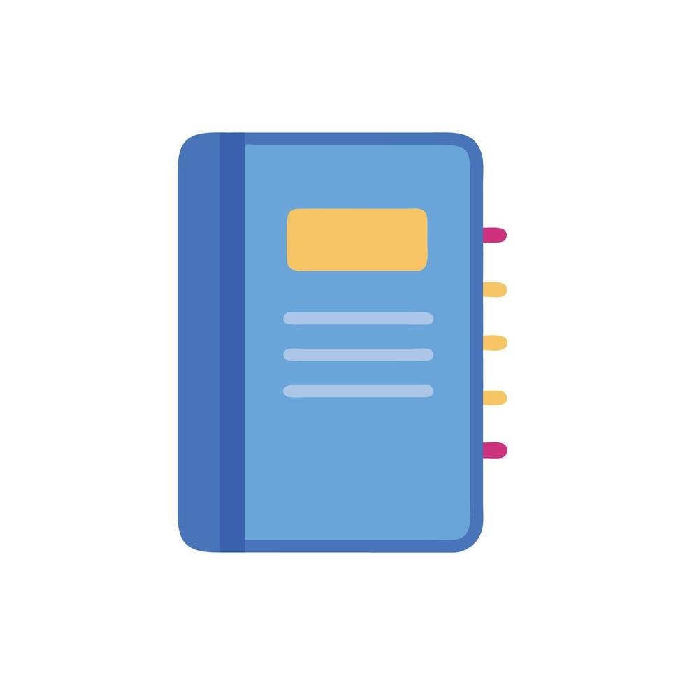 Modern Notebook Icon for Academic Use vector